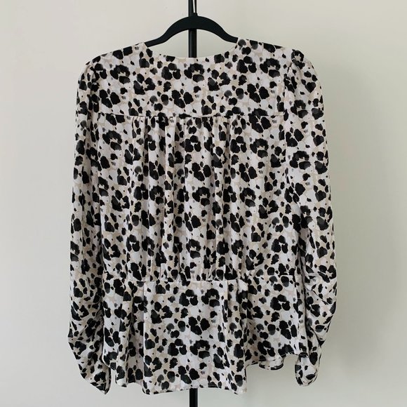 Cabi Rosette Leopard Print Blouse - Picture 2 of 5